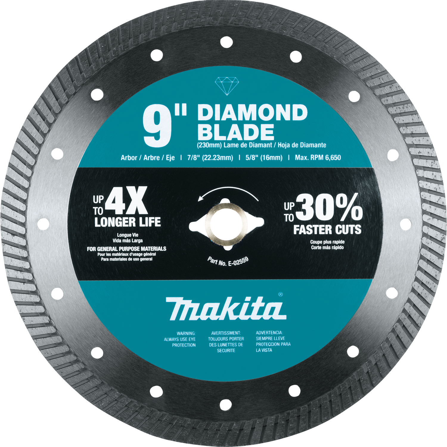 Makita MAK-E-02559 9in General Purpose Turbo Diamond Blade