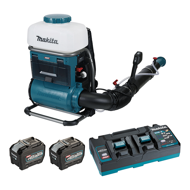 Makita MAK-PM001GL201 40V MAX XGT Brushless 8.0Ah x 2Kit 15L Backpack Mist Blower