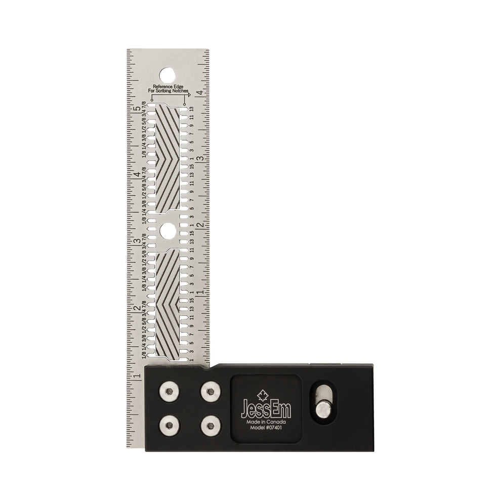 JessEm Tool Co. JES-07401 6in Stainless Steel Precision Square with Flex Grip