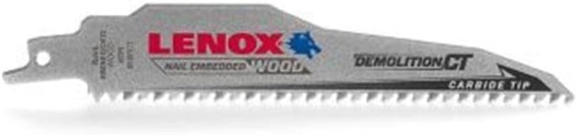 Lenox LEN-1832XX Demolition Carbide Tipped Reciprocating Saw Blades 6TPI 1 Piece