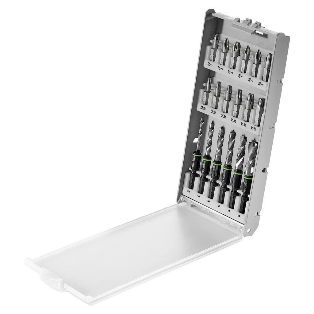 Festool FES-577395 BKS SYS3 D3-8 K CE/W Bit Set 18 Pieces