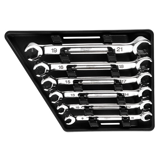 Milwaukee MIL-48-22-9471 6-Piece Double End Flare Nut Wrench Set - Metric