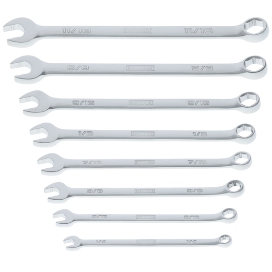 DEWALT DEW-DWMT45427 TOUGHSERIES SAE Combination 8-Piece Wrench Set