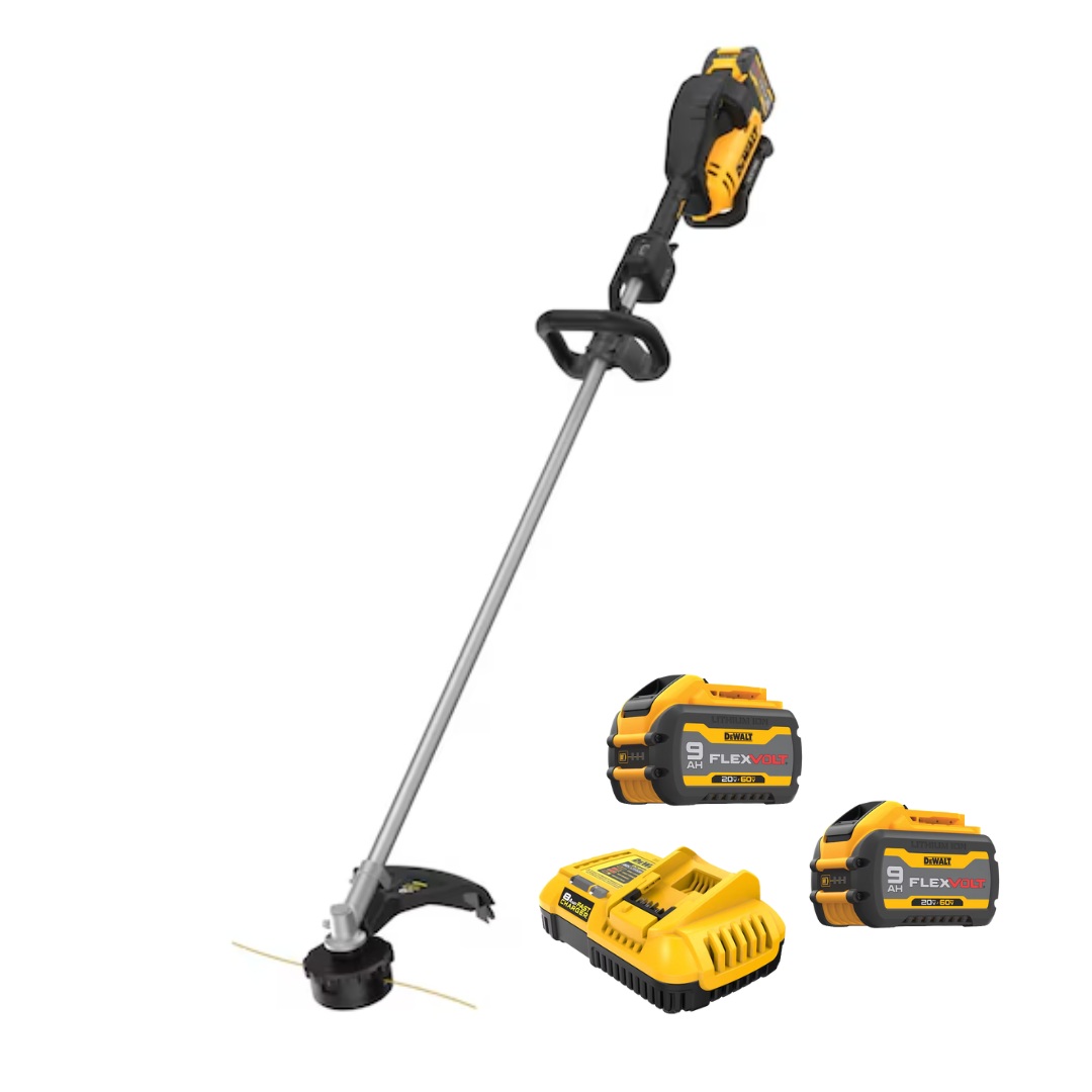 DEWALT DEW-DCST980X2-CA 60V 17-1/2in MAX String Trimmer With D-Ring Handle Kit