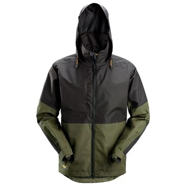 Snickers Workwear SNI-13043104XX Allroundwork Waterproof Shell Jacket - Khaki Green\Black