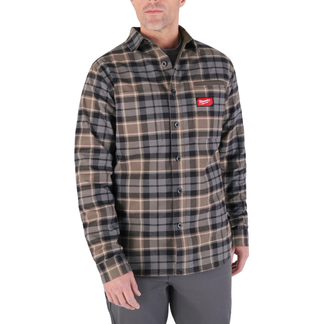 Milwaukee MIL-M551GXX GRIDIRON Flannel Shirt - Gray