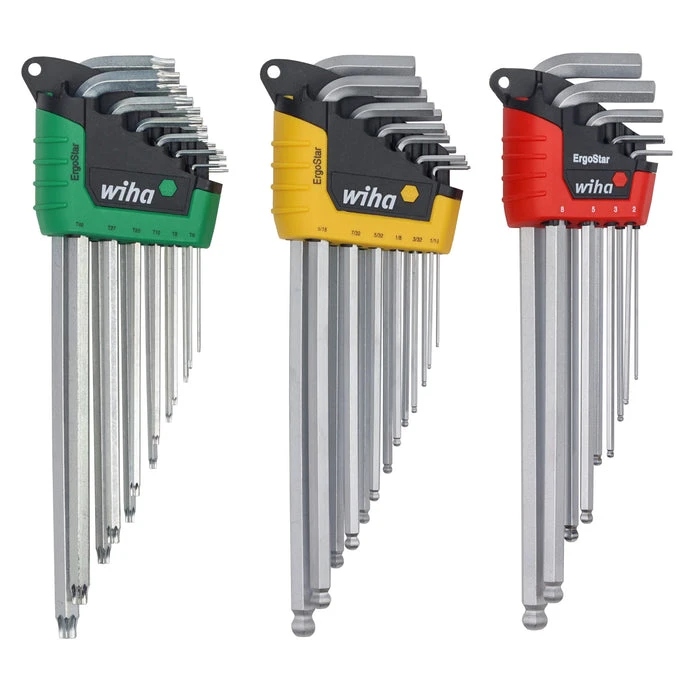 Wiha Tools WIHA-66979 35-Piece ErgoStar L-Key Tray Set - Hex Metric, Hex SAE, Torx