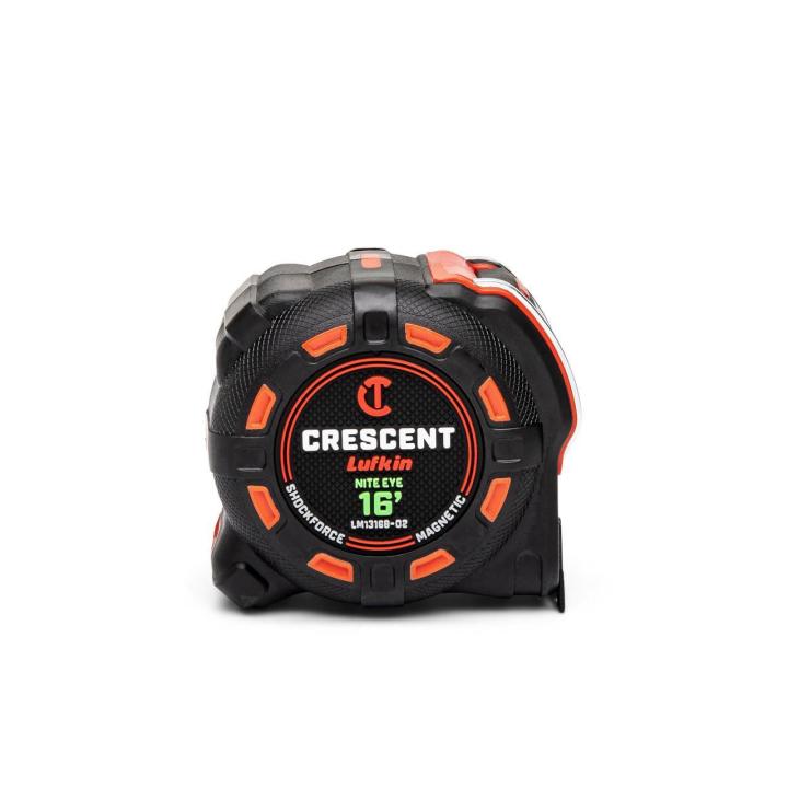 Crescent Tools CRES-LM1316B-02 1-1/4in x 16ft SHOCKFORCE NITE EYE Magnetic Tape Measure