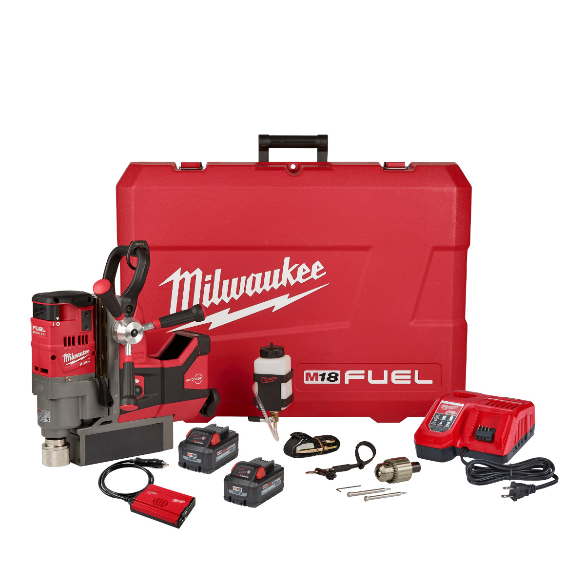 Milwaukee MIL-2788-22HD M18 FUEL 1-1/2in Lineman Magnetic Drill High Demand 2x 8.0Ah Kit