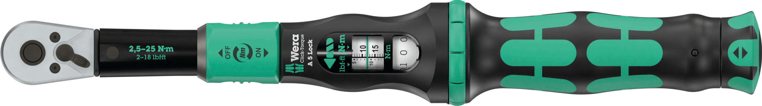 Wera Tools Wera-05075690001 Click-Torque Lock A 5 Torque Wrench, 2.5-25 Nm