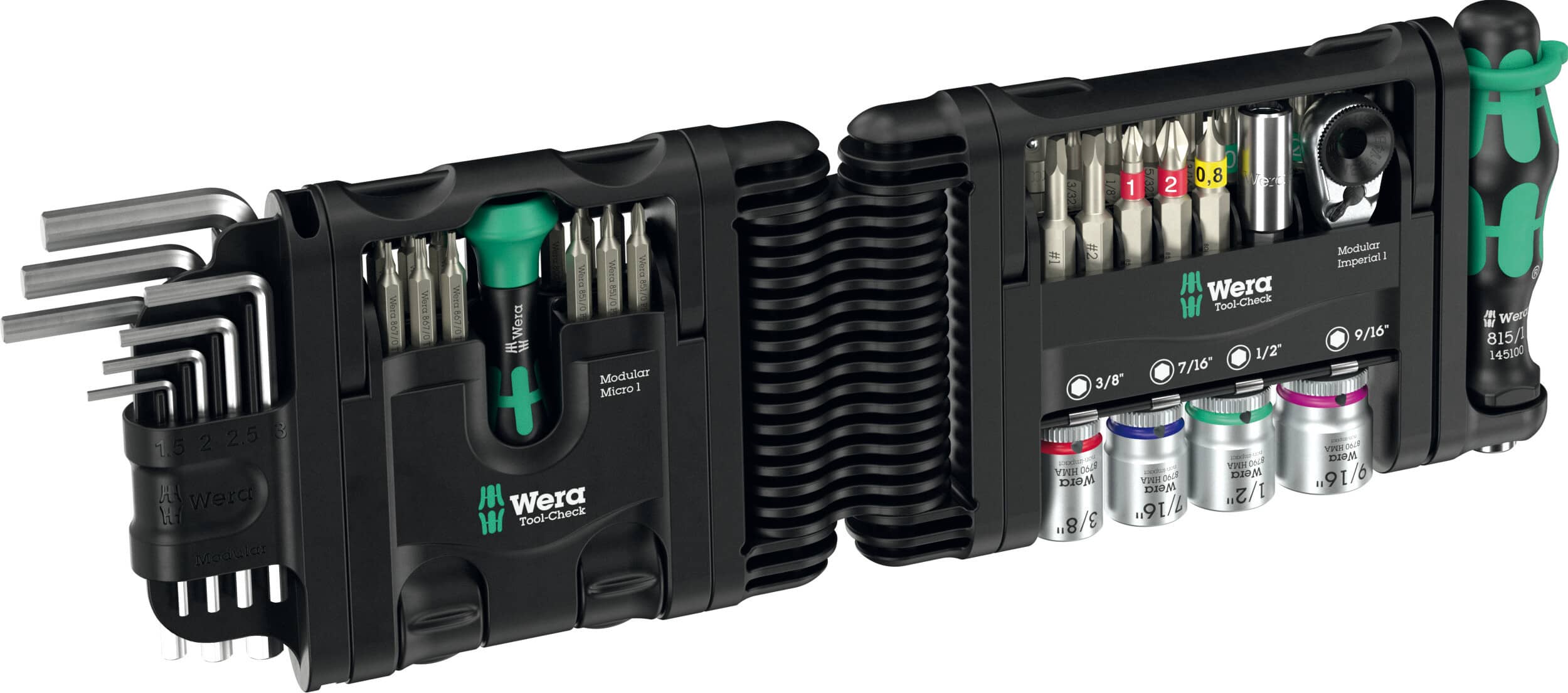 Wera Tools Wera-05049025001 Tool-Check Modular Set Imperial 1, 50-Pieces