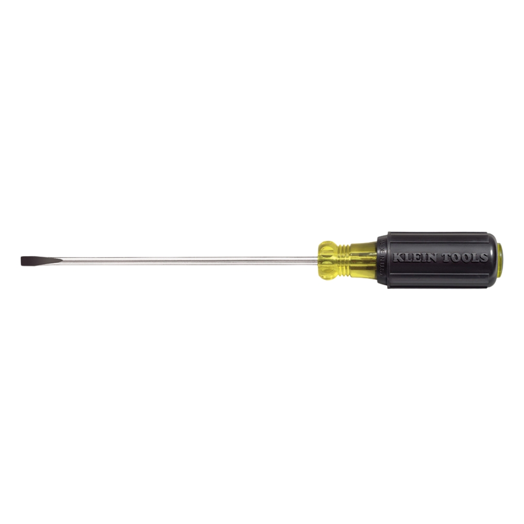 Klein Tools KLE-601-6 3/16in 3/16in Cabinet Screwdriver, 6in Round Shank