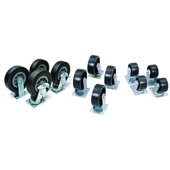 Crescent Tools CRES-1-320993 6in Casters Set of 4 - 2 Fixed and 3 Swivel with Brakes
