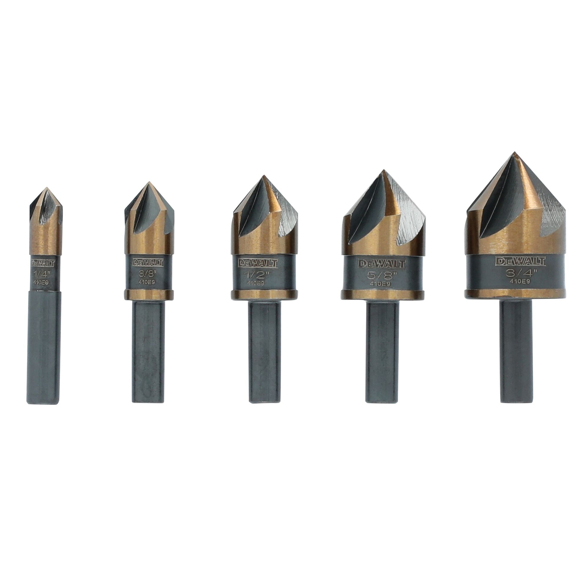 DEWALT DEW-DWAMDB5SETCS Black and Gold Countersink 5-Piece
