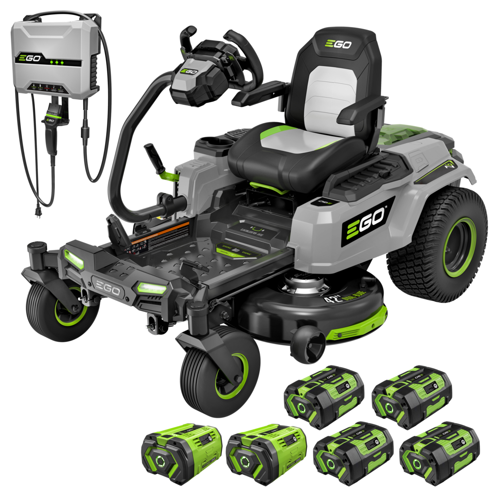 EGO Power EGO-ZT4215S 42in Zero Turn Radius Mower with E-Steer Technology 2x 10.0Ah, 4x 6.0Ah Kit