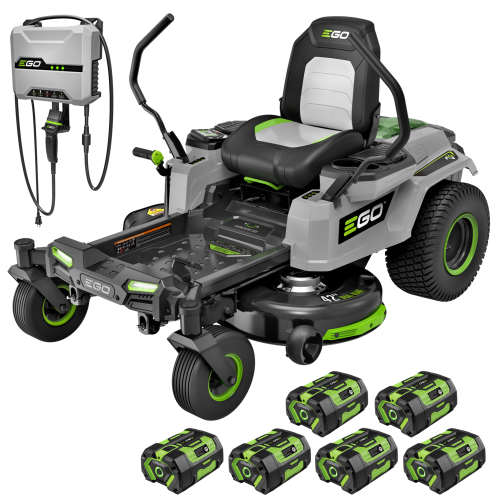 EGO Power EGO-ZT4214L 42in Z6 Zero Turn Riding Mower with 6x 6.0Ah Batteries & Charger