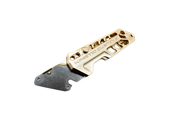 Kinetic Customs KIN-ALN-BRSS Brass Alien Edition Utility Knife