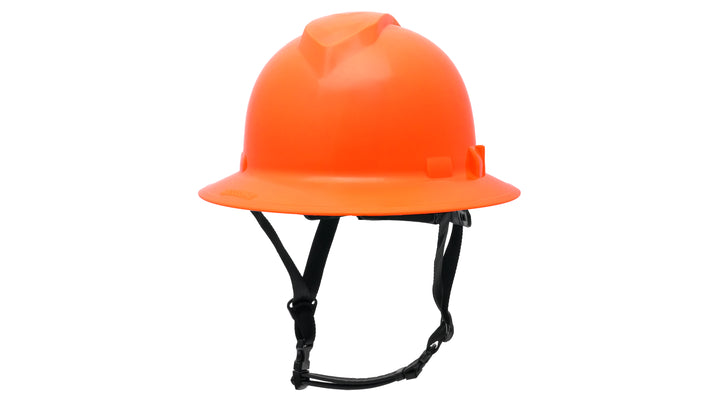 Pyramex PYR-HPT256141 Ridgeline Type 2 Non-Vented Full Brim Hard Hat - Hi-Vis Orange