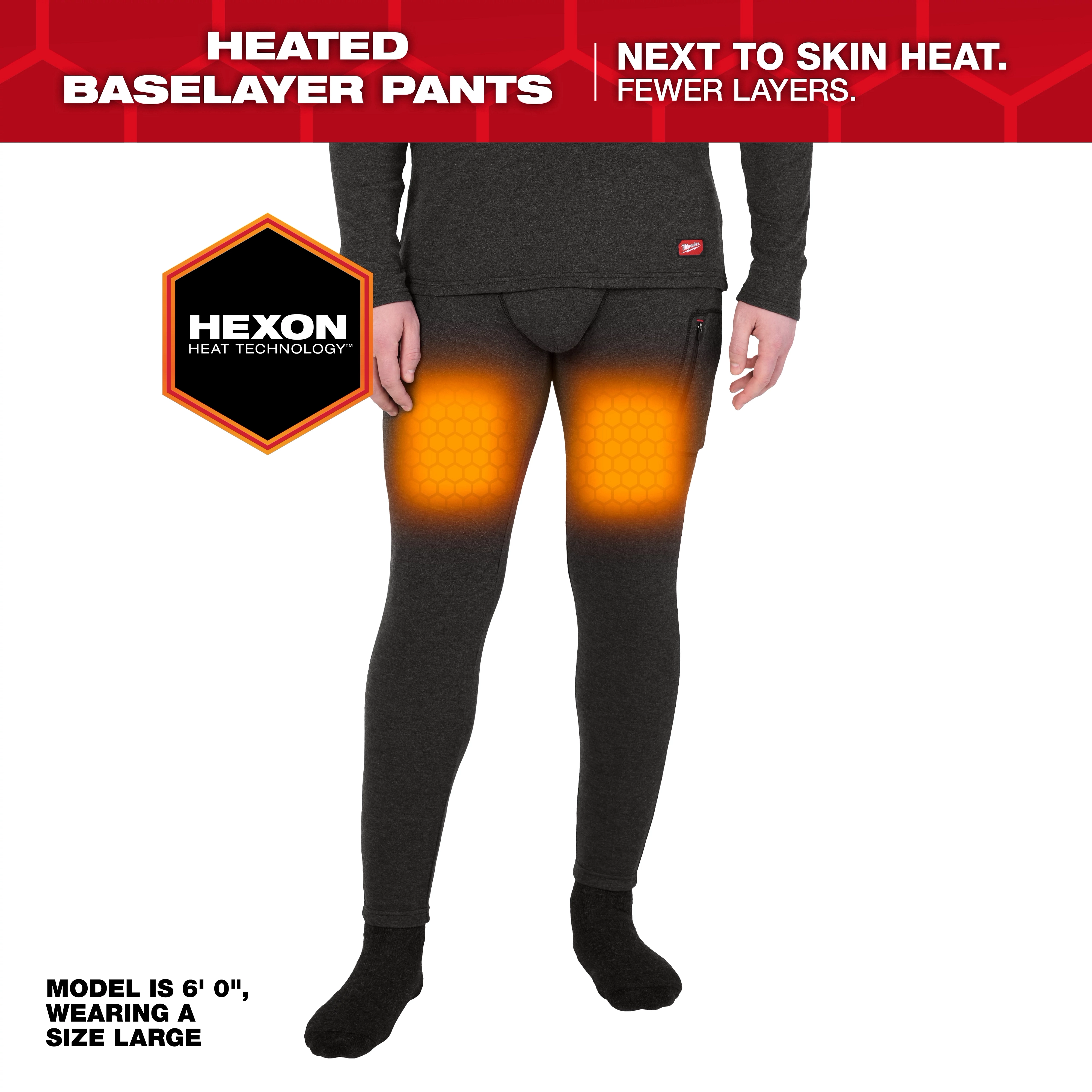 Milwaukee MIL-M600B-21XX Heated Merino Wool Baselayer Pants
