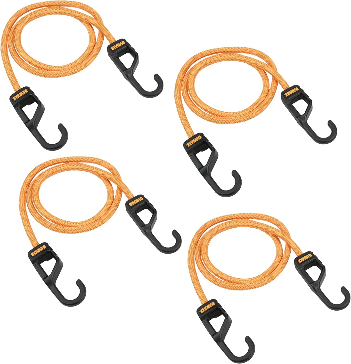 DEWALT DEWL-DXBC300484 48in Premium Heavy-Duty Bungee Cords, 4-Pack
