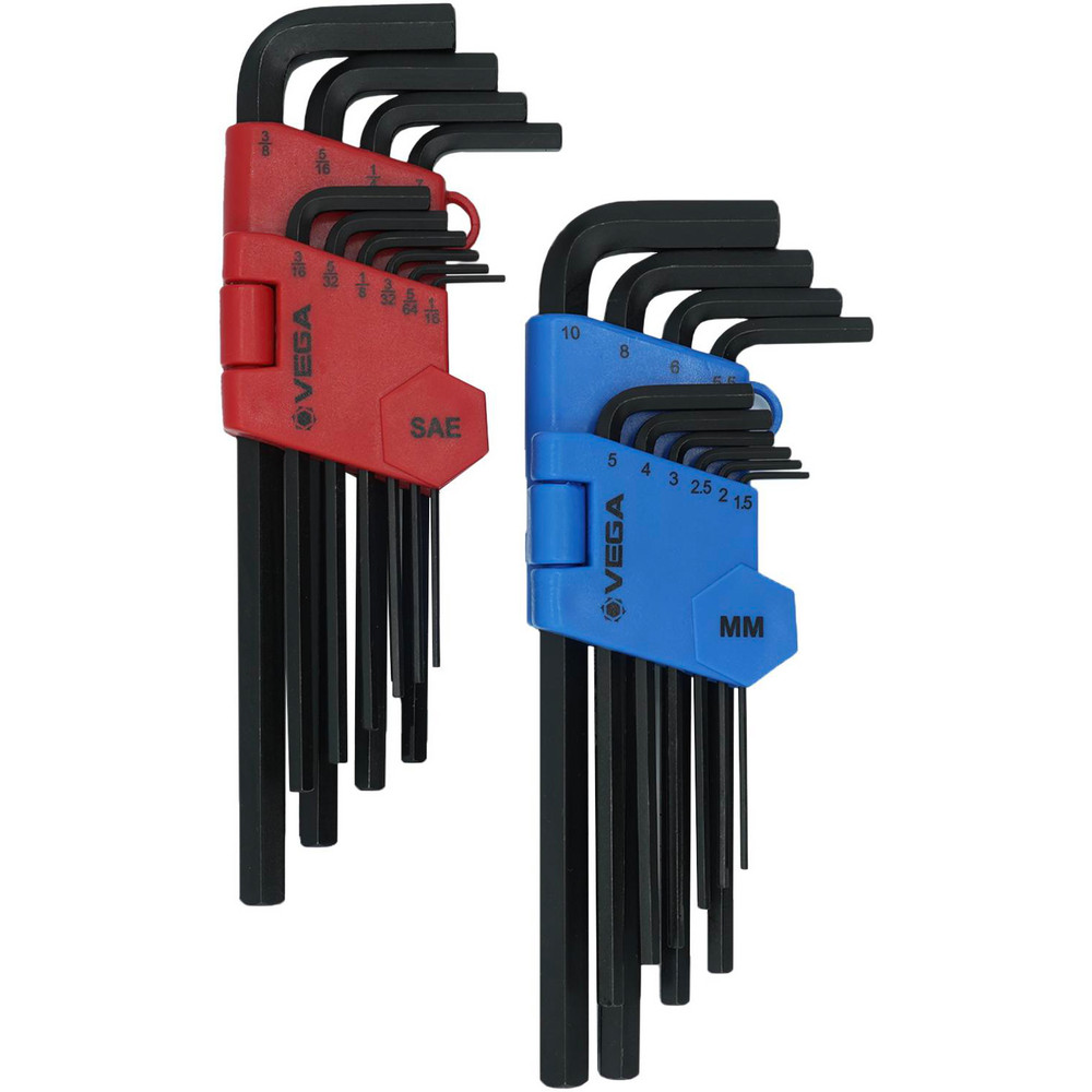 Vega VEGA-HL20MS Hex Folding L-Key Set SAE/Metric 20-Piece