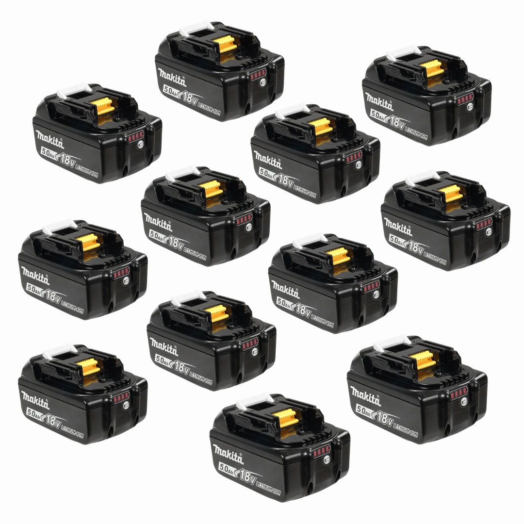 Makita MAK-196675-2-10 BL1850B 18V 5.0Ah Li-Ion Battery, 10-Pack