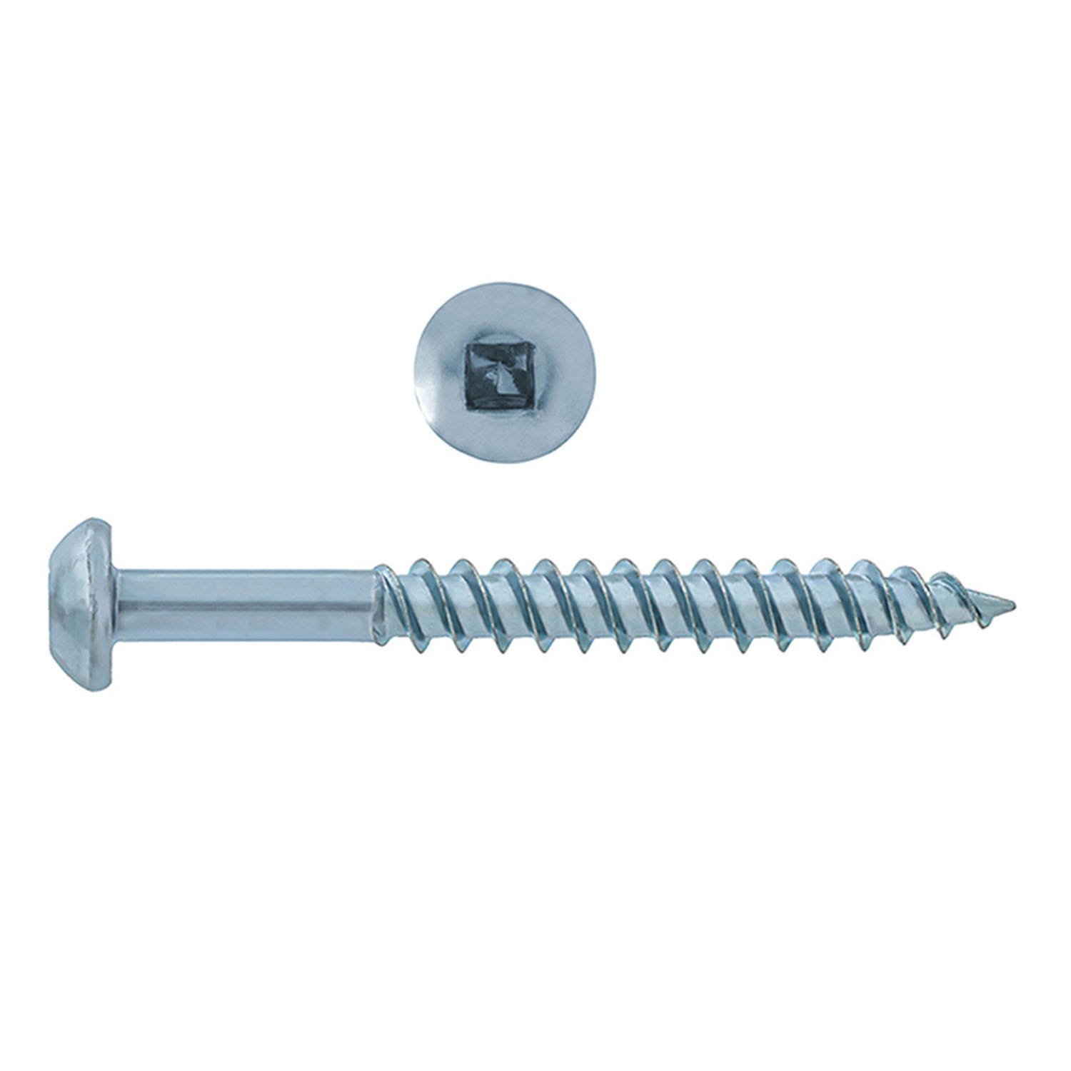 Hillman PAU-1280RND12-XX Round Head TB Square Zinc Wood Screw 12, 100-Pieces