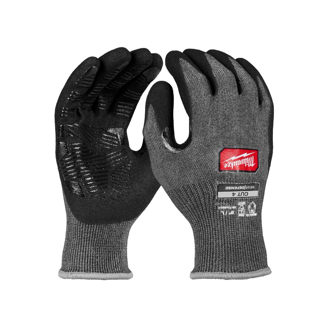 Milwaukee MIL-48-73-694XX Cut Level 4 High Dexterity Nitrile Dipped Gloves with Wear-Defense Protection