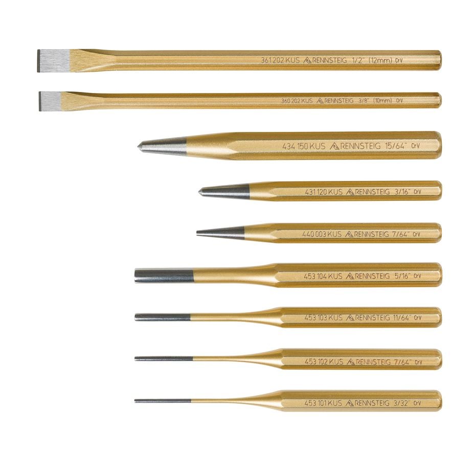 Knipex KNIP-9R400009 9 Pc Punch and Chisel Set