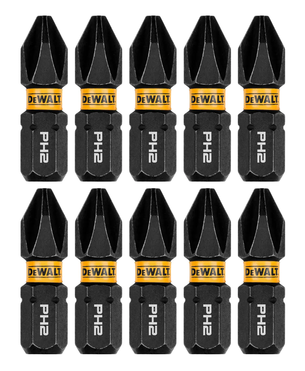 DEWALT DEW-DWAFE1PH2IR10 ELITE SERIES 1in Bits For PH2, 10-Piece