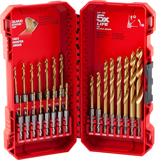 Milwaukee MIL-48-89-4631CAN SHOCKWAVE Impact Duty RED HELIX Titanium Drill Bit Set 23PC