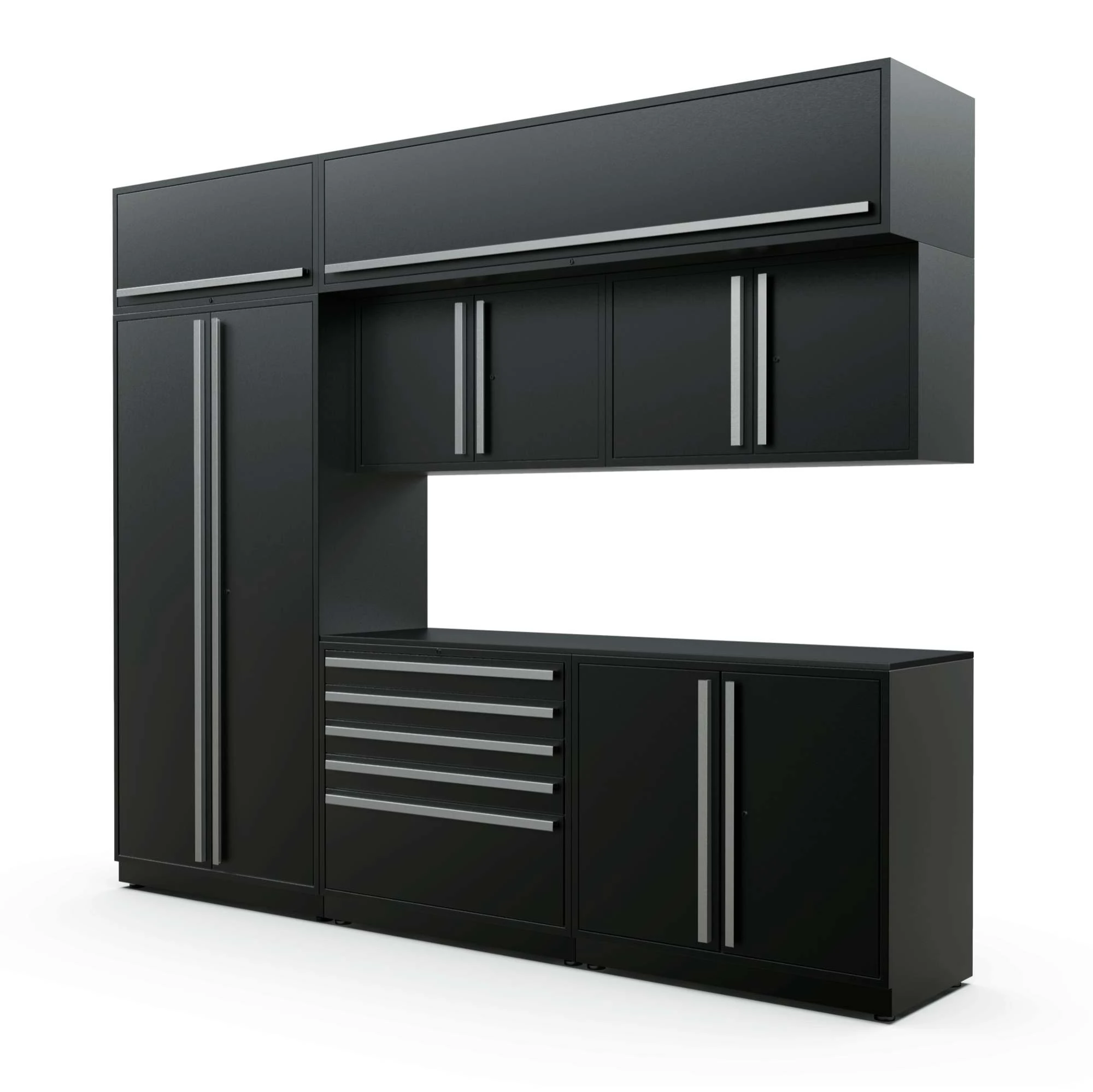 Proslat PRO-10FTMAXOH FusionPlus 10ft Garage Cabinet Set MAX with Overhead Storage