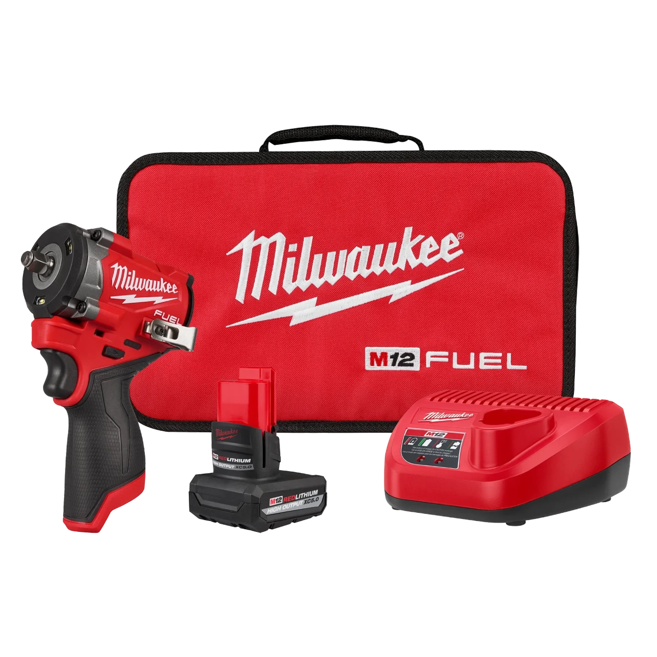 Milwaukee MIL-2562-21 M12 FUEL 12V Brushless Stubby 3/8in Impact Wrench 5.0Ah Kit