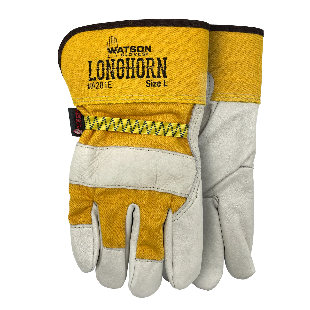 Watson Gloves WAT-A281E-XX A281E Longhorn Full-Grain Cowhide Leather Work Gloves
