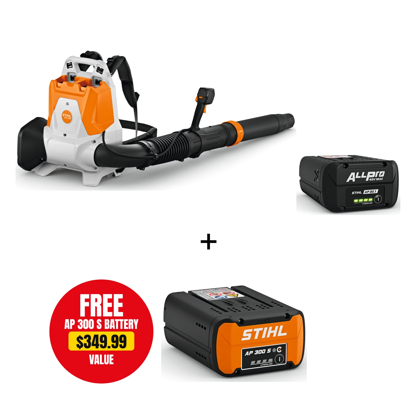 STIHL STIHL-BA11-011-5921-AP30 BRA 280 Battery Backpack Blower Kit with AP 30 7.5Ah Battery