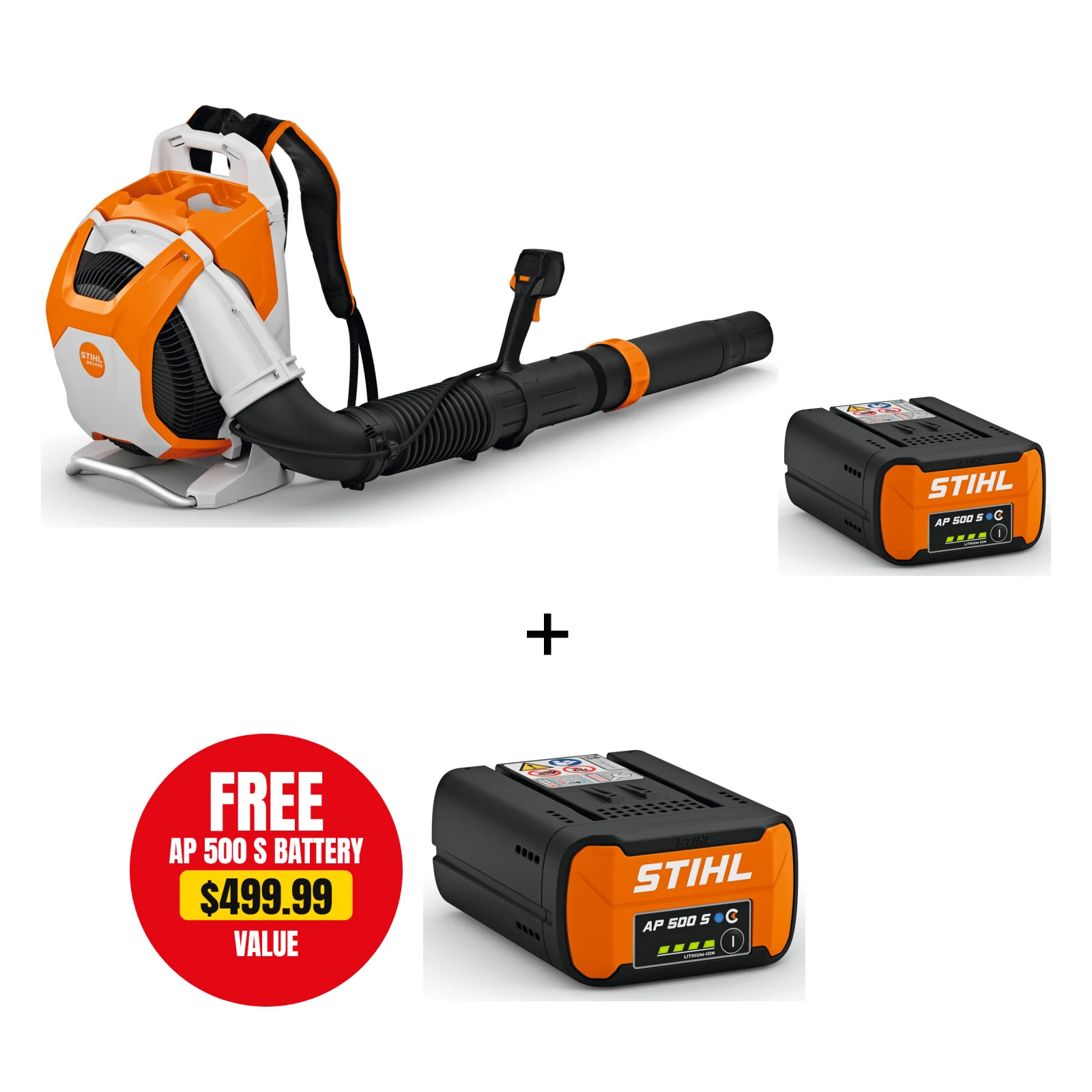 STIHL STIHL-BA07-011-5912-AP500S BRA 600 Battery Backpack Blower Kit with AP 500 S 337Wh Battery