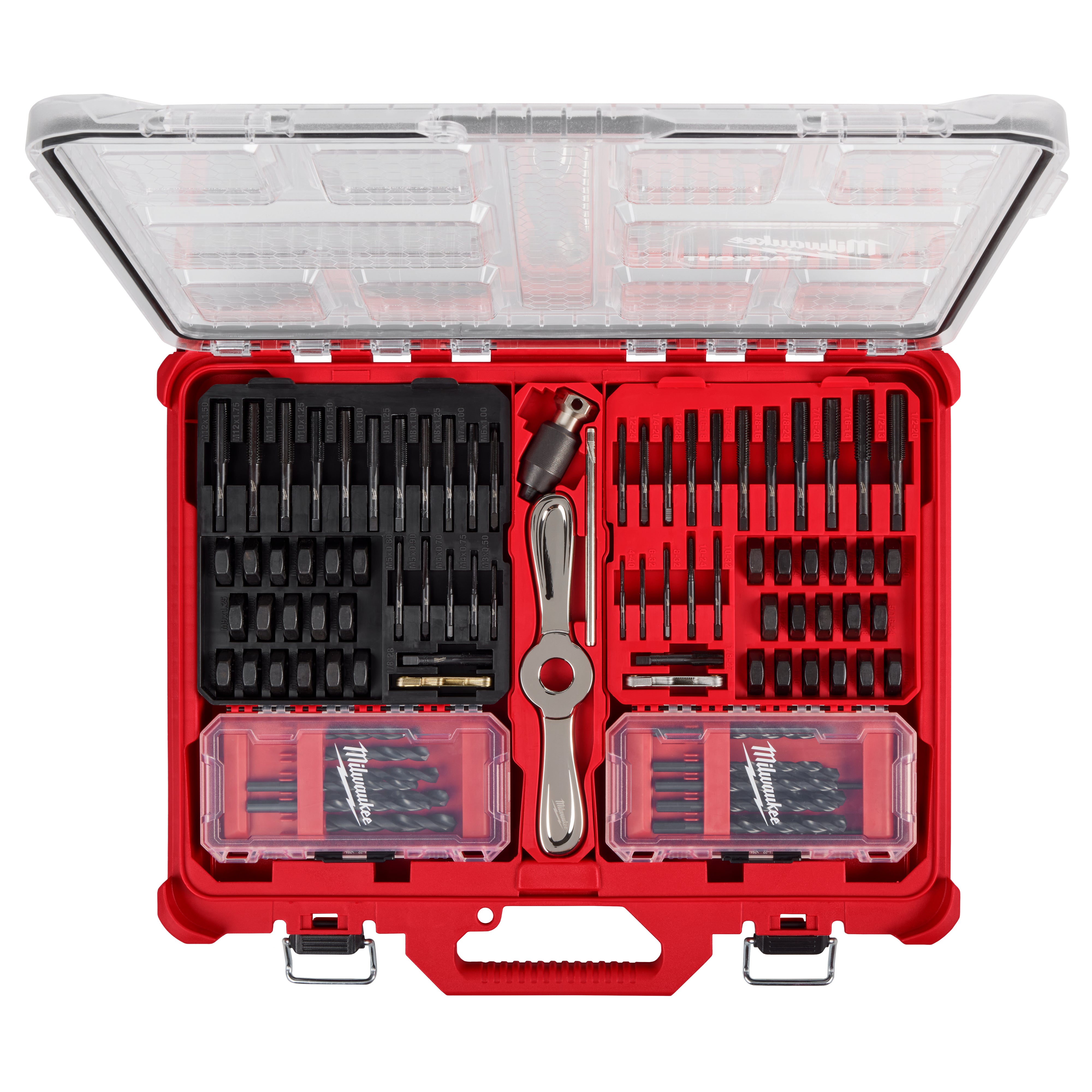 Milwaukee MIL-49-22-5614 107PC SAE and Metric Tap and Die PACKOUT Set with HEX-LOK 2-in-1 Handle