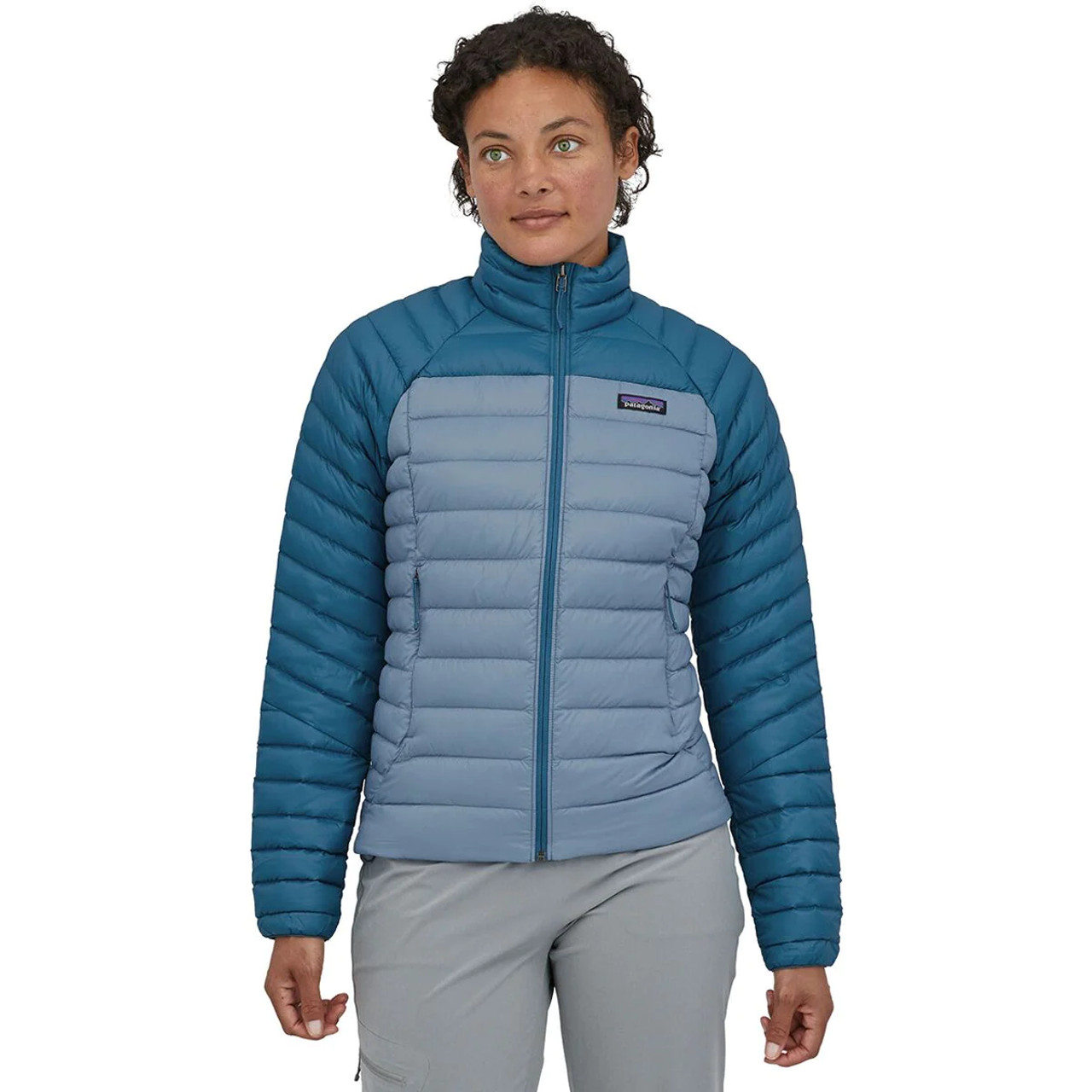 Patagonia Down Jacket for Women Blue Andes Blue Size:FR : L (Taille  Fabricant : L) : : Fashion