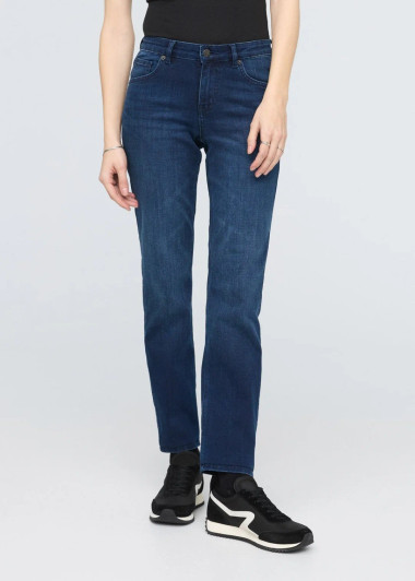 DUER - Performance Denim Girlfriend Jean - Deep Sea Blue (30" inseam)