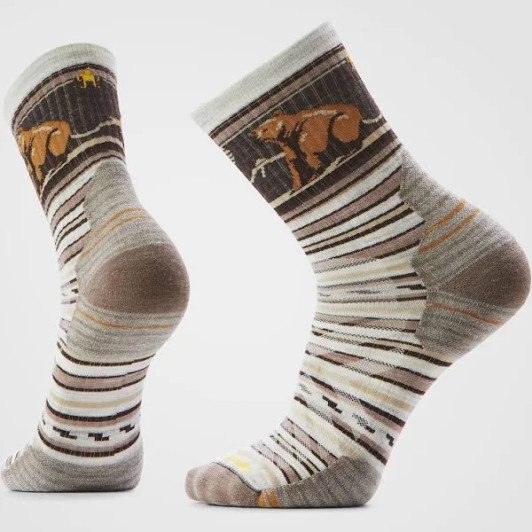 Smartwool - Hike Bear Stripe Mid Crew Sock - Targeted Cushion