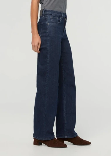 Duer - Women's Tech Fleece Denim High Rise Straight - 32" inseam