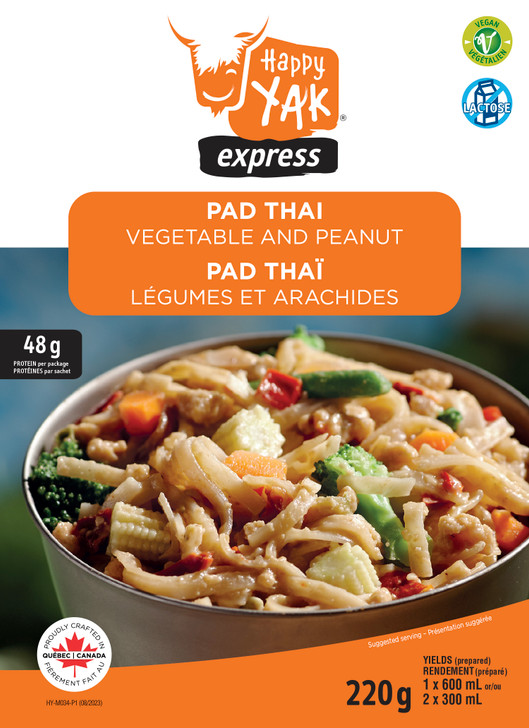 Happy Yak - Pad Thai with Peanuts and Vegetables (vegan)