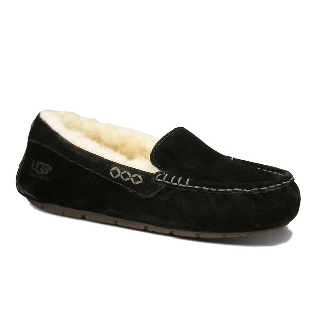 UGG Ansley Slippers Black Ladies - | Discount Ugg Ladie's Slippers 