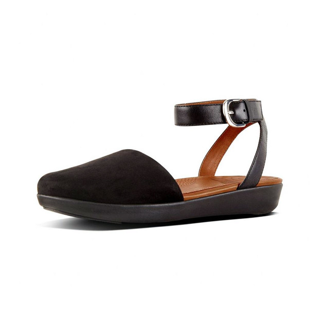 Fitflop Women's Cova Closed-Toe Suede Sandal - Black | Discount Fitflop  Ladies Sandals \u0026 More - Shoolu.com | Shoolu.com