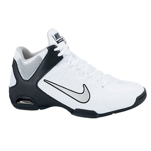 Nike Air Visi IV White/Black Mens Basketball White/Black/Platinum/Silver | Discount Nike Men's Athletic & More - | Shoolu.com