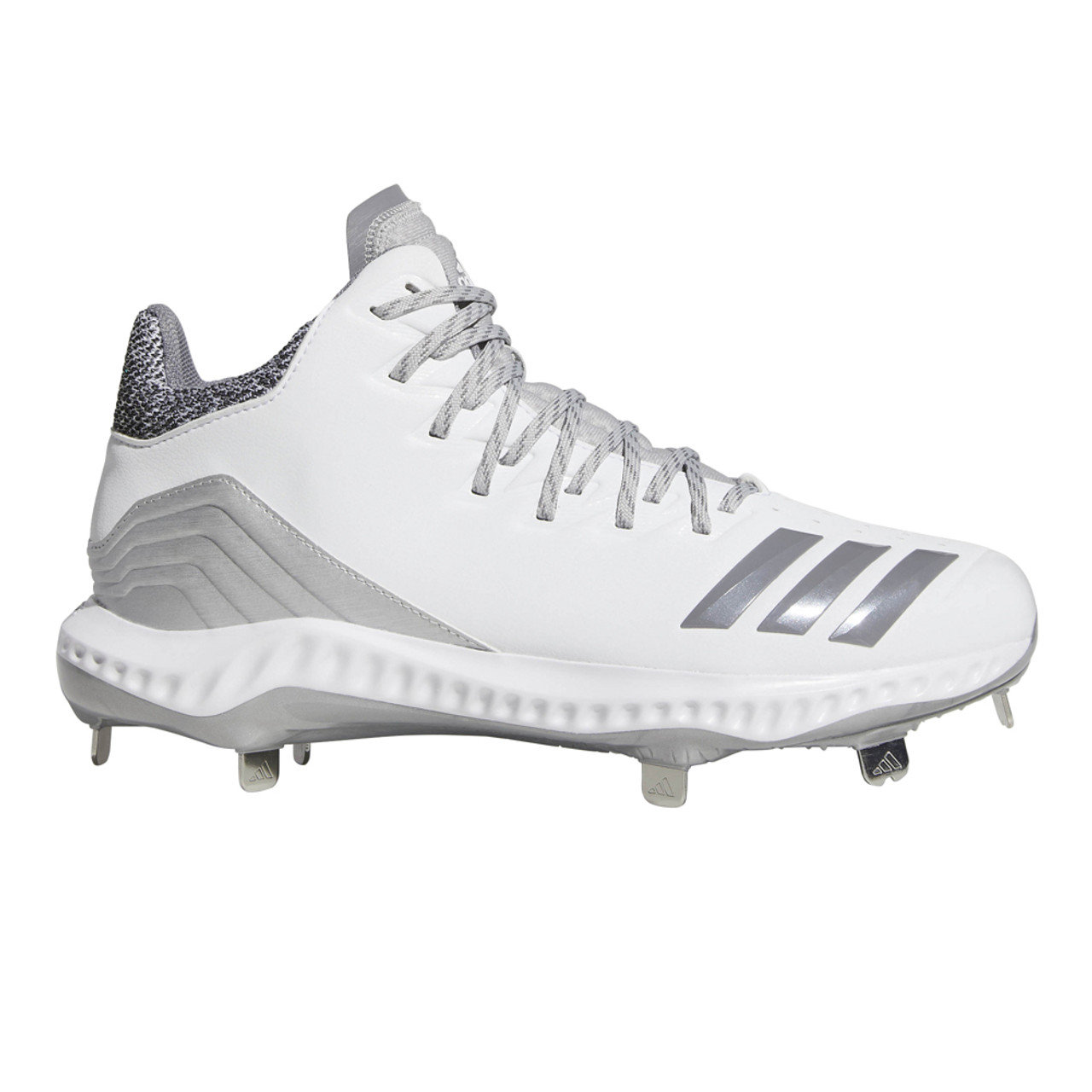 Icon Bounce Mid Baseball Cleat - White 