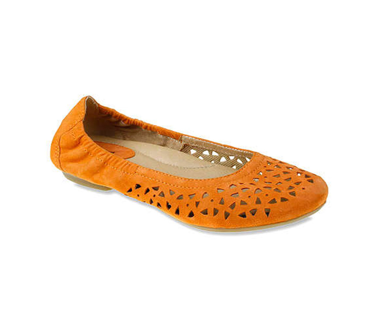 burnt orange flat shoes