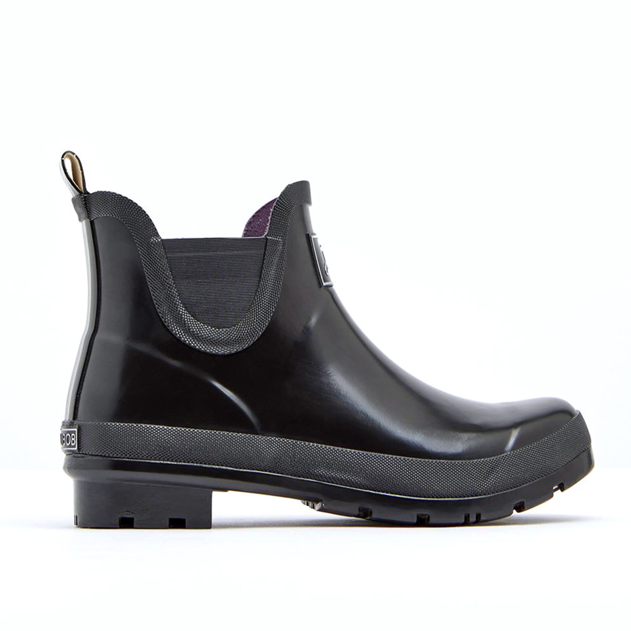 Joules Women's Wellibob Gloss Short Rain Boot - Black | Discount Joules ...