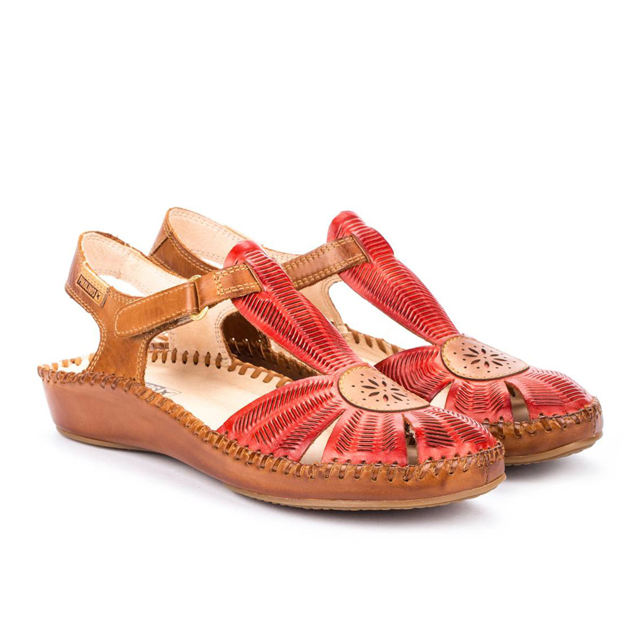 pikolinos red sandals