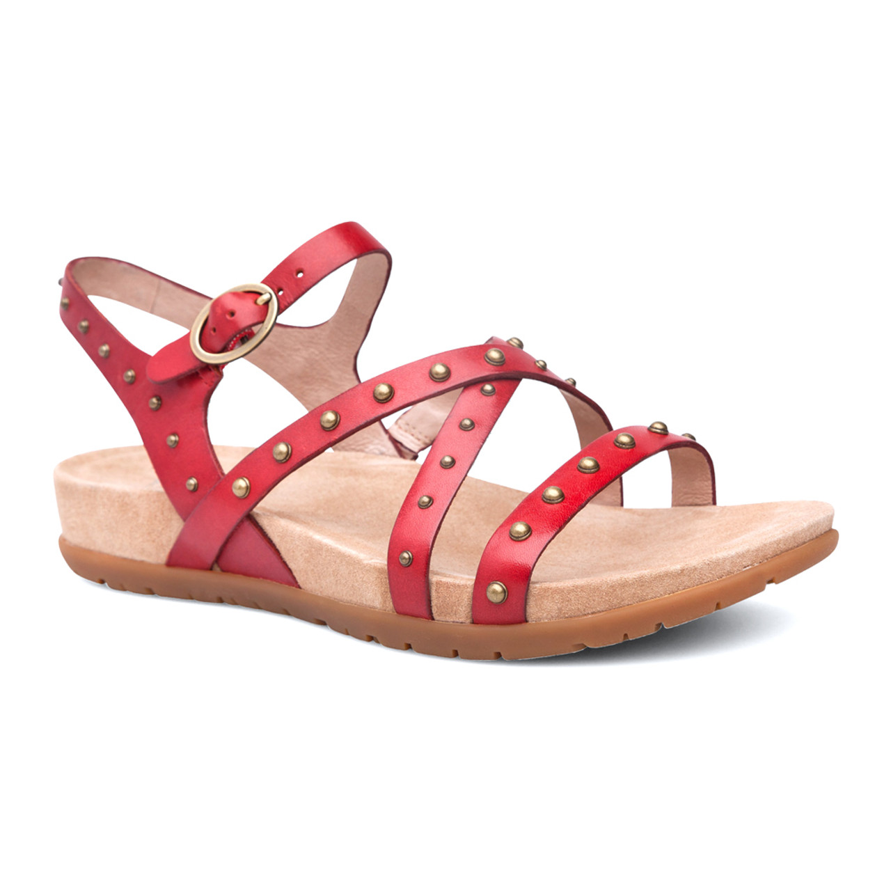 Patricia Green Women's Hallie Flat Sandal in Red Leather